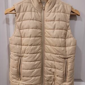 Loft polka dot zip front vest